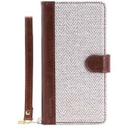arrows NX F-02H用 ファブリックケース BOOK Fabric ヘリンボーン LP-F02HLBFHB