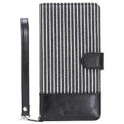 arrows NX F-02H用 ファブリックケース BOOK Fabric ストライプ LP-F02HLBFST