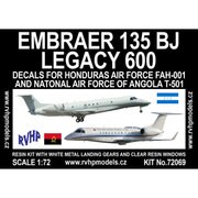 RVH72069 [1/72 エンブラエル 135BJ レガシー600 ホンジュラス、アンゴラ空軍]
