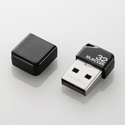 USBメモリ USB2.0 小型 キャップ付 32GB ブラック MF-SU2B32GBK