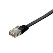 カテゴリー6準拠 フラットLANケーブル より線 ブラック 10m GH-LC6F10K