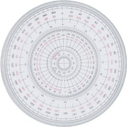 全円分度器 12cm型 1-822-0000