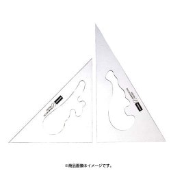 三角定規 雲型抜き 目盛りなし 24cm型 1-809-0024