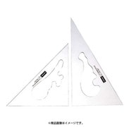 三角定規 雲型抜き 目盛りなし 24cm型 1-809-0024