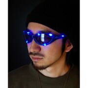 光るフラッシュサングラス ブルー [パーティーグッズ]
