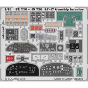 EDUFE736 AC-47 ガンシップ 内装パーツセット 糊付き (レベル用) [1/48 エッチングパーツズームシリーズ]