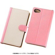 RT-RXPH2LBC7/PW [docomo Xperia Z5 Compact SO-02H ブックレザーケース 合皮 バイカラー ピンク/ホワイト]
