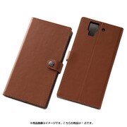 arrows NX F-02H シンプルブックレザーケース 合皮 ブラウン RT-ARH2LBC6/BR