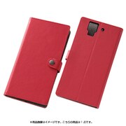 arrows NX F-02H シンプルブックレザーケース 合皮 レッド RT-ARH2LBC6/R