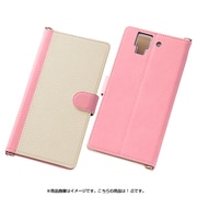 arrows NX F-02H バイカラーブックレザーケース 合皮 ピンク/ホワイト RT-ARH2LBC7/PW