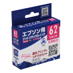 互換リサイクルインクカートリッジ エプソン ICM62 マゼンタ 日本製 JIT-KE62M