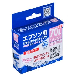 互換リサイクルインクカートリッジ エプソン ICLM70L ライトマゼンタ 増量タイプ 日本製 JIT-KE70LML