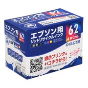 互換リサイクルインクカートリッジ エプソン IC4CL62 4色セット(顔料) 日本製 JIT-KE624P