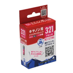 互換リサイクルインクカートリッジ キヤノン BCI-321M マゼンタ 日本製 JIT-KC321M