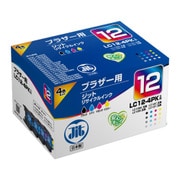 互換リサイクルインクカートリッジ ブラザー LC12-4PK 4色セット 日本製 JIT-KB124P