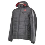 BCL58-AH6838-J/M [adidas24/7 中綿フーディジャケット メンズ Mサイズ ブラック/パワーレッド]