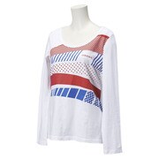 BCO10-AH7290-J/M [SC ドットグラフィックロングスリーブTシャツ レディース Mサイズ ホワイト]