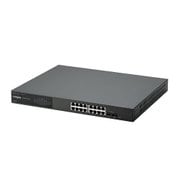 法人用 スイッチングハブ WEBスマート対応 POE 16ポート 3年保証 EHB-SG2A16-PL