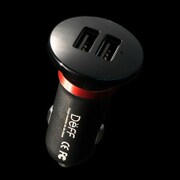 Car Ciger Charger ブラック アルミニウム DCC-A48ALBK