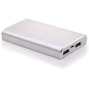 USB2ポート リチウムイオン モバイルバッテリー アルミニウムチタン合金 Sliver SC +D6000 SC