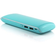 USB2ポート リチウムイオン モバイルバッテリー アルミニウムチタン合金 Blue S11000BC
