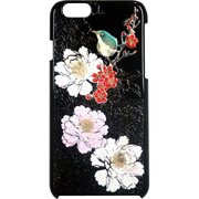 I6S-MK0-026 [iPhone 6s 4.7インチ用ケース 小鳥と牡丹]