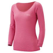 1107570 [ジオライン L.W. Uネックシャツ Women's M ピンク×ルビー(PK/RU)]