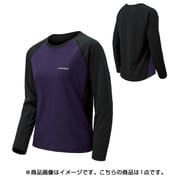 1114131 [WIC.ラグラン ロングスリーブTシャツ レディース Sサイズ ダークチャコール×パープルネイビー]