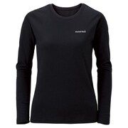 1114139 [WIC.スリムロングスリーブTシャツ ワンポイントロゴ レディース Mサイズ ブラック]