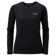 1114139 [WIC.スリムロングスリーブTシャツ ワンポイントロゴ レディース Lサイズ ブラック]