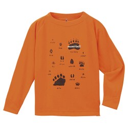 ヨドバシ Com モンベル Mont Bell Wic ロングスリーブtシャツ 足跡 キッズ 110 フラッシュオレンジ 通販 全品無料配達