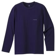 2104496 [ペアスキンコットン ロングスリーブT メンズ Sサイズ パープルネイビー]