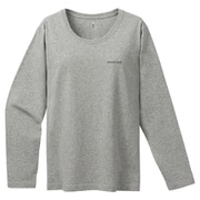 2104497 [ペアスキンコットン ロングスリーブT レディース XSサイズ ヘザーグレー]