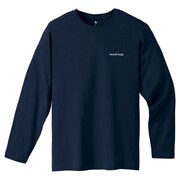 2104554 [コットン ロングスリーブT ワンポイントロゴ メンズ XLサイズ ダークネイビー]