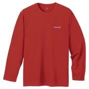 2104554 [コットン ロングスリーブT ワンポイントロゴ メンズ Lサイズ レッドブリック]