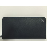 クロス調 RF付長財布 ネイビー 8AP131