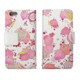iPhone 6s用デザインプリント レザーケース 桃
