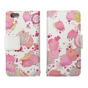 iPhone 6s用デザインプリント レザーケース 桃
