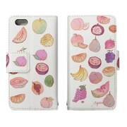 iPhone 6s用デザインプリント レザーケース フルーツ