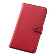 RT-AQM2LBC6/R  AQUOS SH-M02/SH-RM02 シンプルブックレザーケース/レッド