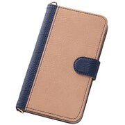 RT-AQM2LBC7/DNBE  AQUOS SH-M02/SH-RM02 バイカラーブックレザー/Dネイビー/ベージュ