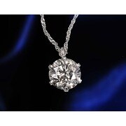 ネックレス ジュンPt0.8ctダイヤモンドペンダント