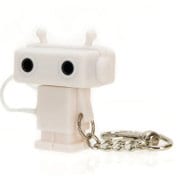 ロボット型のイヤフォンジャック分配器 Sound Share Bot ホワイト