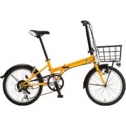 折りたたみ自転車 20型 外装6段変速 AL-FDB206L イエロー