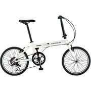 折りたたみ自転車 20型 外装6段変速 AL-FDB206-NX ホワイト
