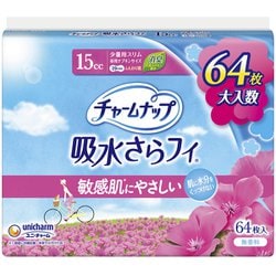 チャームナップ 吸水さらフィ ふんわり肌 少量用 無香 64枚 [パンティライナー]