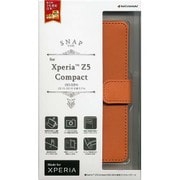 2061Z5COM [Xperia Z5 Compact SO-02H用 ケース 手帳 横 オレンジ]