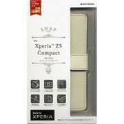 2063Z5COM [Xperia Z5 Compact SO-02H用 ケース 手帳 横 アイボリー]