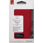 2067Z5COM [Xperia Z5 Compact SO-02H用 ケース 手帳型ケース+ハンドストラップ レッド]