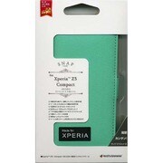 2071Z5COM [Xperia Z5 Compact SO-02H用 ケース 手帳型ケース+ハンドストラップ ミントブルー]
